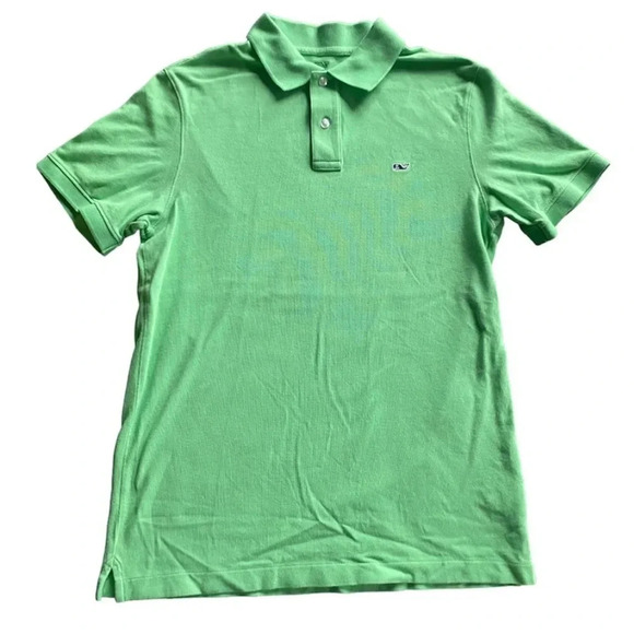 VINEYARD VINES MENS SLIM FIT GREEN SHIRT POLO GOLF TOP TEE SUMMER CASUAL SIZE S - Picture 4 of 5